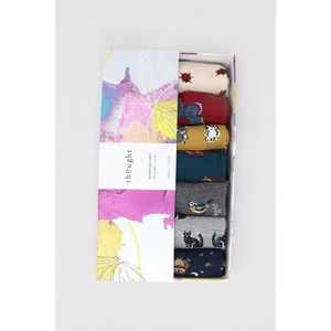 Viacfarebné ponožky v darčekovej krabičke Annette Animal - sedembalenie vyobraziť