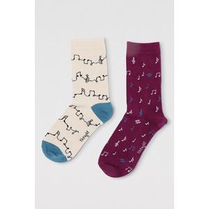 Viacfarebné vzorované ponožky Tessa Music - dvojbalenie vyobraziť