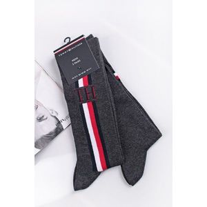 Sivé vzorované pánske vysoké ponožky Iconic - dvojbalenie vyobraziť