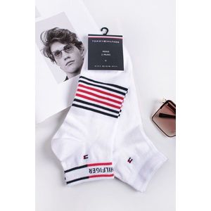 Biele pánkse trojštvrťové ponožky Breton Stripe - dvojbalenie vyobraziť