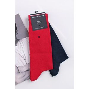 Červeno-modré pánske vysoké ponožky Classic - dvojbalenie vyobraziť