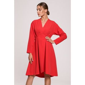 Červené asymetrické šaty S280 vyobraziť