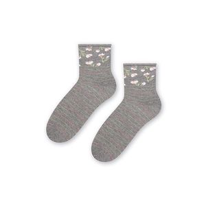 Sivé kvetované ponožky 099 vyobraziť