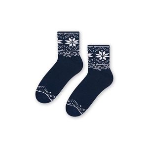 Bielo-modré vzorované ponožky 123 vyobraziť