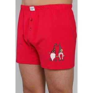 Pánske červené bavlnené boxerky Santa vyobraziť
