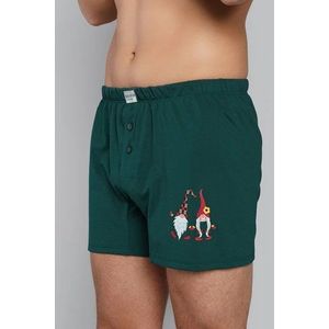 Pánske zelené bavlnené boxerky Santa vyobraziť