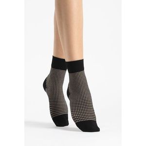 Béžovo-čierné vzorované ponožky Croquet 40DEN vyobraziť