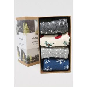 Viacfarebné ponožky v darčekovej krabičke Nessie Christmas - štvorbalenie vyobraziť