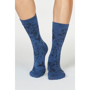 Modré vzorované ponožky Fina Gots Bird Socks vyobraziť