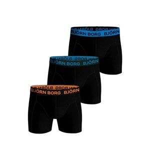 Čierne bavlnené boxerky s farebným pásom Core Boxer - trojbalenie vyobraziť