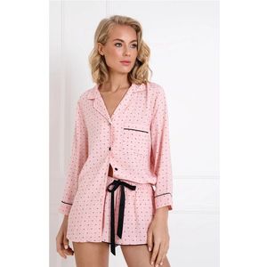 Dámske pyžamo Aruelle Charlotte - s kraťasy Ružová 2XL(44) vyobraziť