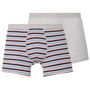 LIVERGY® Pánske boxerky, 2 kusy (M, pruhy / námornícka modrá / šedá) vyobraziť