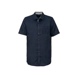LIVERGY® Pánska ľanová košeľa „Regular fit“ (S (37/38), námornícka modrá) vyobraziť