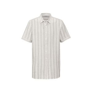 LIVERGY® Pánska ľanová košeľa „Regular fit“ (M (39/40), biela / šedá / pruhy) vyobraziť