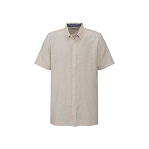 LIVERGY® Pánska ľanová košeľa „Regular fit“ (S (37/38), béžová) vyobraziť