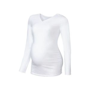 ESMARA® Dámske dlhé tehotenské tričko (XS (32/34), biela) vyobraziť