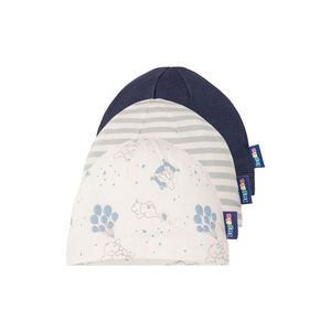 LUPILU® Chlapčenská / dievčenská bavlnená čiapka pre bábätká BIO, 3 kusy (74/80, vzor / béžová / námornícká modrá) vyobraziť
