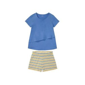ESMARA® Dámske bavlnené pyžamo s otvorom pre dojčenie (XS (32/34), modrá) vyobraziť