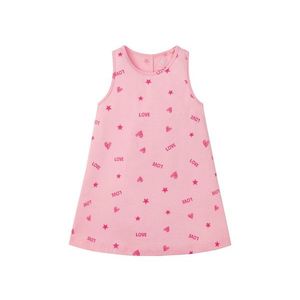 LUPILU® Dievčenské bavlnené šaty (110/116, vzor / ružová) vyobraziť