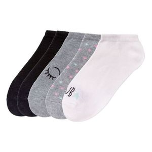 PEPPERTS® Dievčenské nízke ponožky BIO, 5 párov (39/42, vzor / šedá / čierna / biela) vyobraziť