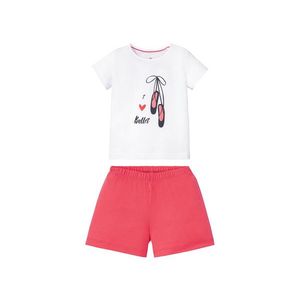 LUPILU® Dievčenské pyžamo so šortkami (86/92, biela) vyobraziť