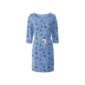 ESMARA® Dámske šaty s bavlnou (L (44/46), vzor/modrá) vyobraziť