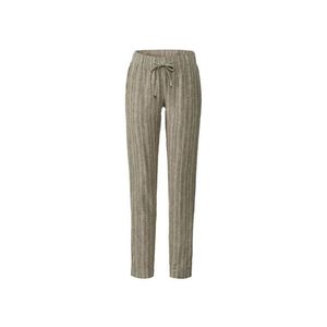 ESMARA® Dámske ľanové nohavice (36, pruhy / zelená / biela) vyobraziť
