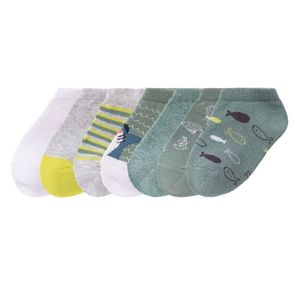 LUPILU® Chlapčenské členkové ponožky, 7 párov (19/22, šedá / žltá / zelená) vyobraziť