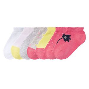 LUPILU® Dievčenské členkové ponožky, 7 kusov (23/26, vzor / ružová / biela / žltá) vyobraziť