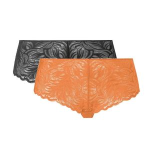 ESMARA® Dámske čipkované bedrové nohavičky, 2 kusy (S (36/38), čierna/oranžová) vyobraziť