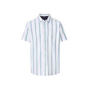 LIVERGY® Pánska košeľa „Modern Fit“ (XL (43/44), pruhy / modrá / biela) vyobraziť