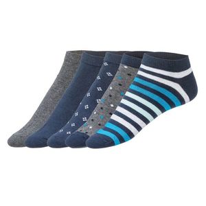 LIVERGY® Pánske ponožky, 5 párov (43/46, vzor / navy modrá / šedá) vyobraziť