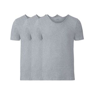 LIVERGY® Pánske spodné tričko XXL, 3 kusy (XXL, šedá, okrúhly výstrih) vyobraziť