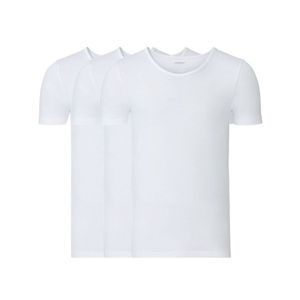 LIVERGY® Pánske spodné tričko XXL, 3 kusy (XXL, biela, okrúhly výstrih) vyobraziť