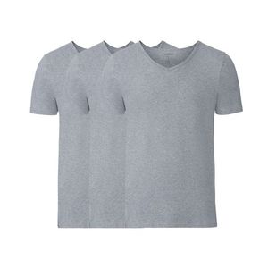 LIVERGY® Pánske spodné tričko XXL, 3 kusy (XXL, šedá, výstrih do V) vyobraziť