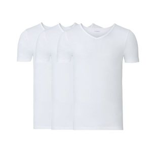 LIVERGY® Pánske spodné tričko XXL, 3 kusy (XXL, biela, výstrih do V) vyobraziť