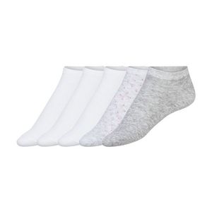 ESMARA® Dámske ponožky, 5 párov (39/42, biela / šedá) vyobraziť