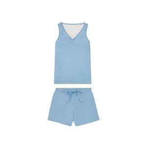 ESMARA® Dámske krátke pyžamo s vláknom TENCEL™ (L (44/46), bledomodrá) vyobraziť