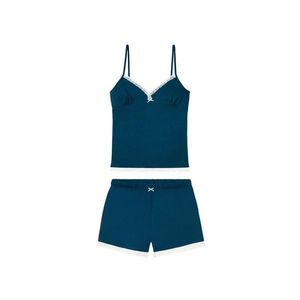 ESMARA® Dámske krátke pyžamo s vláknom TENCEL™ (XS (32/34), modrá) vyobraziť
