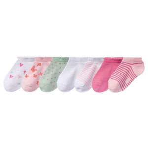 LUPILU® Dievčenské nízke ponožky, 7 párov (23/26, vzor / ružová / bledoružová / biela / mentolová ) vyobraziť