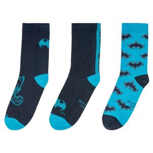 Chlapčenské ponožky Batman, 3 páry (39/42, modrá / námornícka modrá) vyobraziť