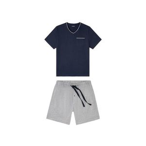 LIVERGY® Pánske krátke bavlnené pyžamo BIO (S (44/46), námornícka modrá) vyobraziť