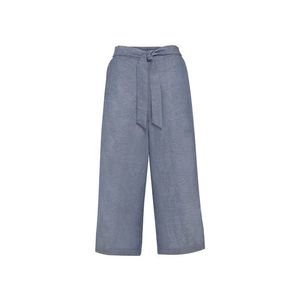 ESMARA® Dámske ľanové culotte nohavice (46, modrá) vyobraziť