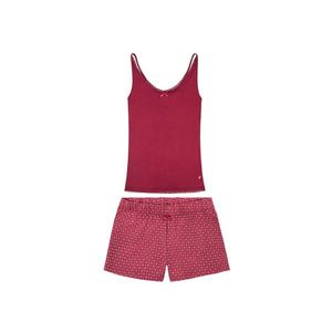 ESMARA® Dámske krátke bavlnené pyžamo BIO (XS (32/34), červená) vyobraziť