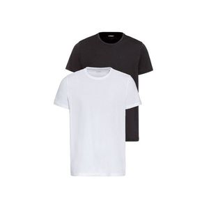LIVERGY® Pánske tričko s vláknom COOLMAX® EcoMade, 2 kusy (XL (56/58), čierna / biela) vyobraziť
