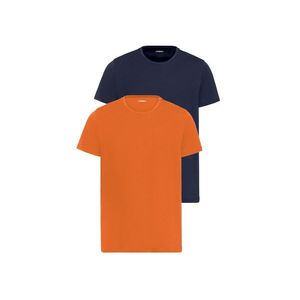 LIVERGY® Pánske tričko s vláknom COOLMAX® EcoMade, 2 kusy (S (44/46), oranžová / navy modrá) vyobraziť