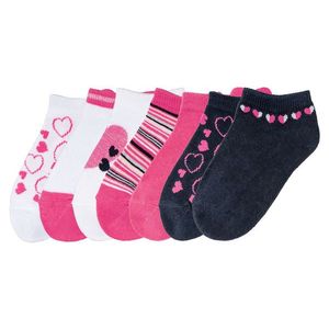 PEPPERTS® Dievčenské ponožky s bavlnou, 7 párov (23/26, vzor/biela/ružová/námornícka modrá) vyobraziť