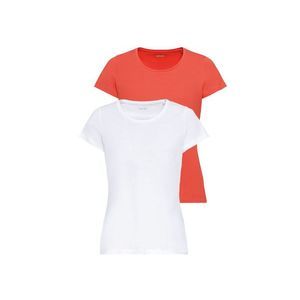 ESMARA® Dámske tričko s vláknom COOLMAX® EcoMade, 2 kusy (XS (32/34), biela / koralová) vyobraziť