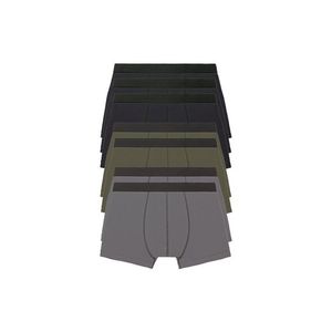 LIVERGY® Pánske bavlnené boxerky, 7 kusov (M, čierna / kaki / šedá) vyobraziť