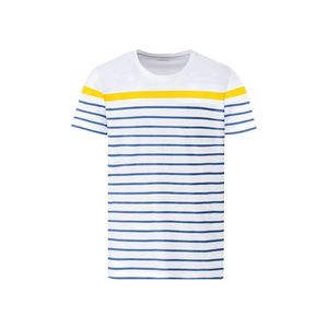 LIVERGY® Pánske bavlnené tričko s okrúhlym výstrihom (L (52/54), biela) vyobraziť